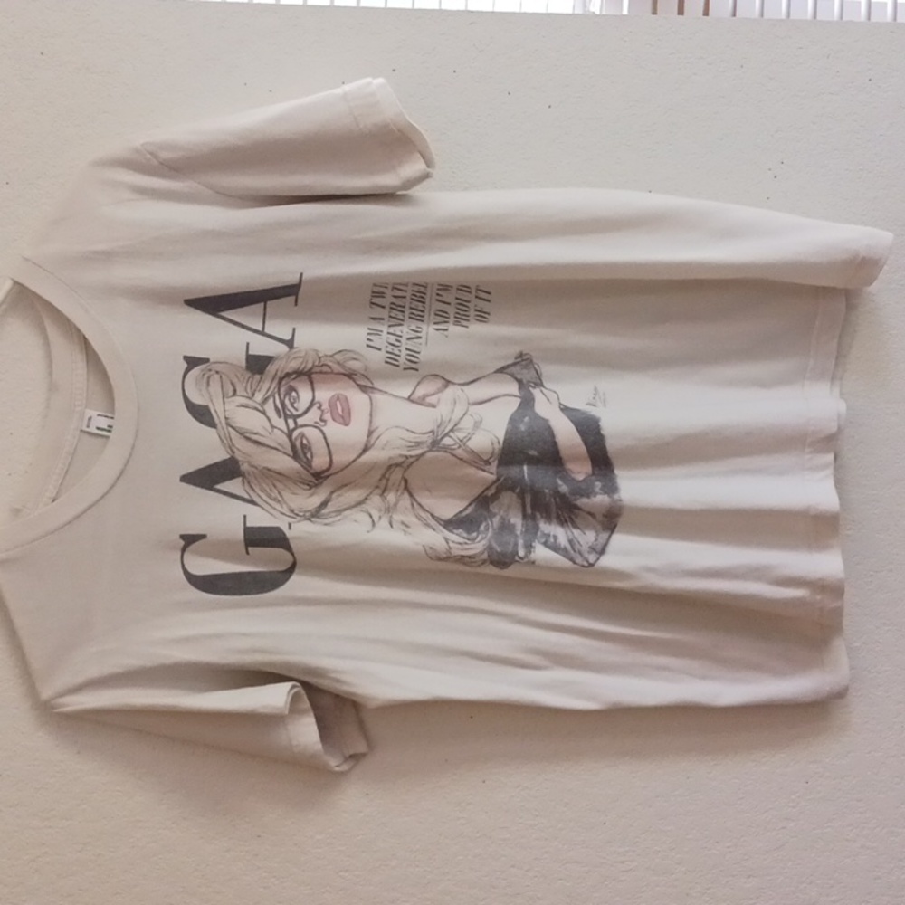 Lady Gaga baby tee style tee music band T-shirt